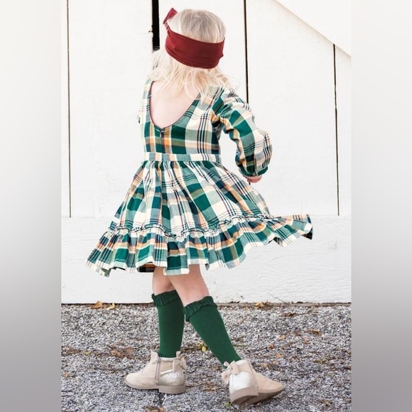 Ruffle butts Windsor plaid twirl dress - Picture 2 of 6